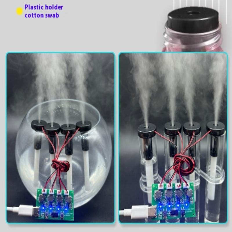 Four Spray Humidifier Type-C Usb Mini Humidifier Diy Kits Mist Maker And Driver Circuit Board Atomizer Sheet With Stand