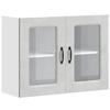 VidaXL Kitchen Wall Cabinet with Glass Door Kalmar Concrete Grey, Kitchen Wall Unit, Wall Cabinets with 853611