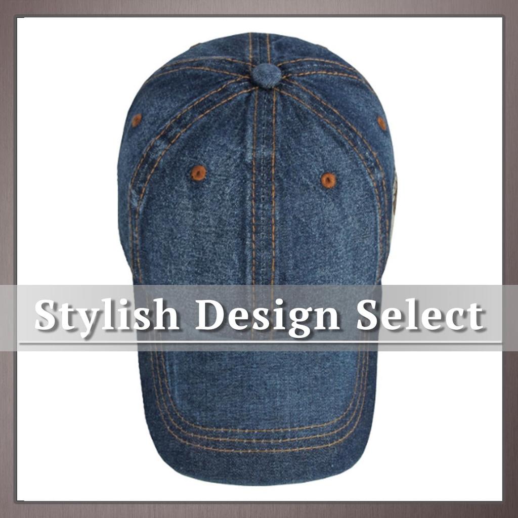One Limitation CP416 Denim Cap with Simple English Casual Style for Men and Women (Black) Patch, Design, Brim, Letters,