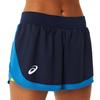 Asics Color Block Printed Logo Two-In-One Sports Shorts Women Shorts Dark-Blue Green 2042A253-403