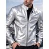 New men's stand-up collar locomotive leather jacket autumn slim-fit short PU leather jacket fashion casual jacket