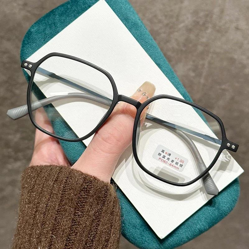 

Мужские Женские Модные Анти-синие Очки для Чтения Унисекс Мода Винтаж Высокой Четкости Очки Ретро Квадратные Ультралегкие Пресбиопия 4.0