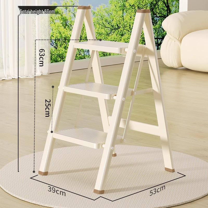 Housewarming Thickened A-Frame Folding Ladder with Enlarged Red Pedal for Safety