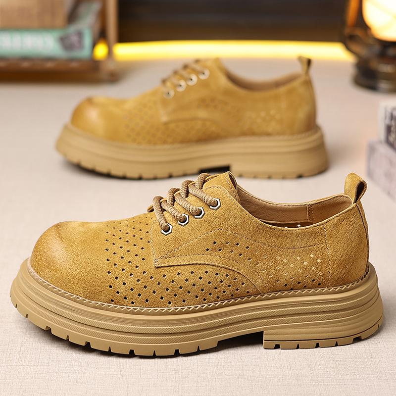 Fashion Breathable Male Casual Leather Shoes Thick Bottom Business Flats Men Fashion Walking Shoes Tenis Masculino Oxford Shoes Sneakers