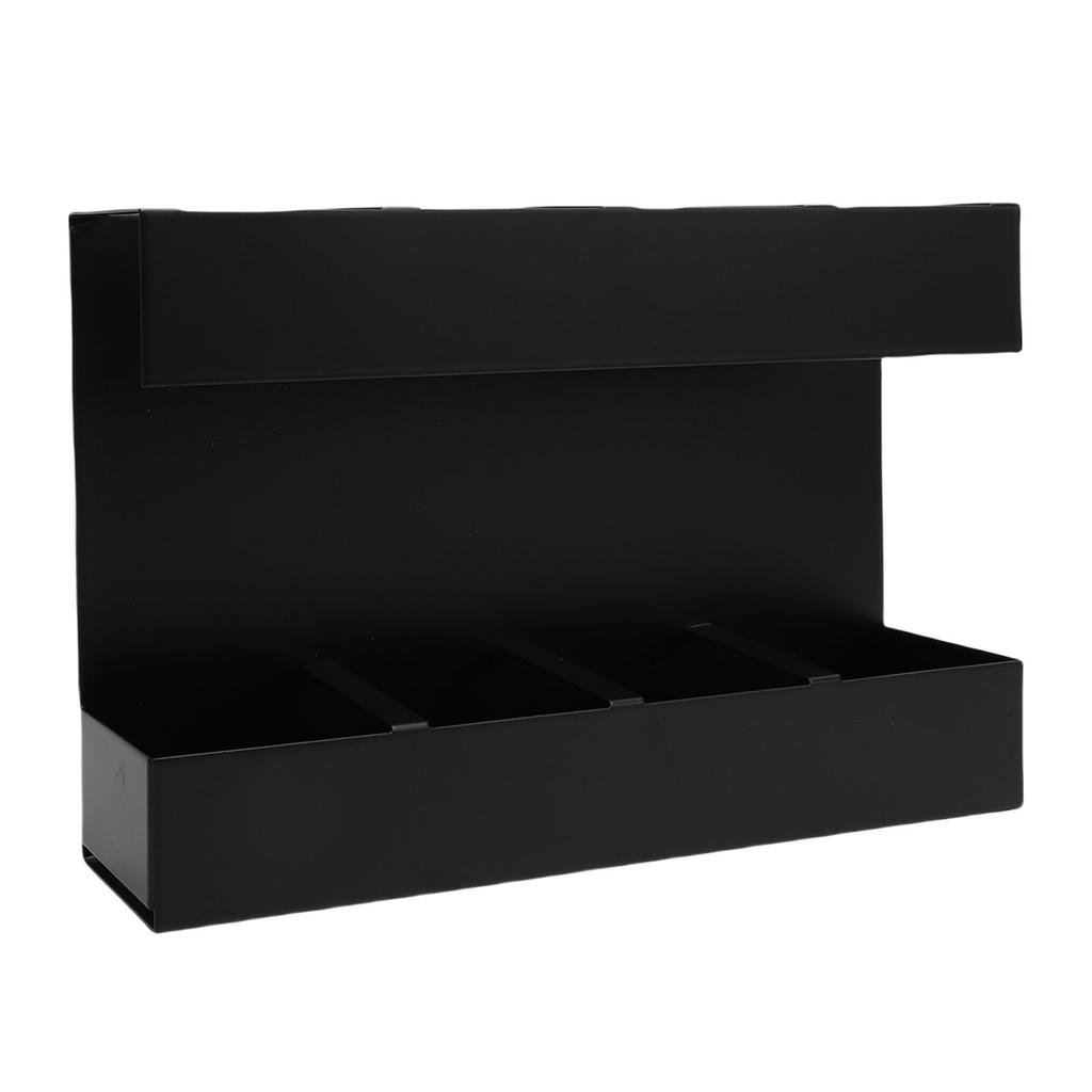 Straw Holder Chopstick Organizer 4 Compartments Straw Dispenser with Double Sided Adhesive Tape Label Stickers for Kitchen Counter