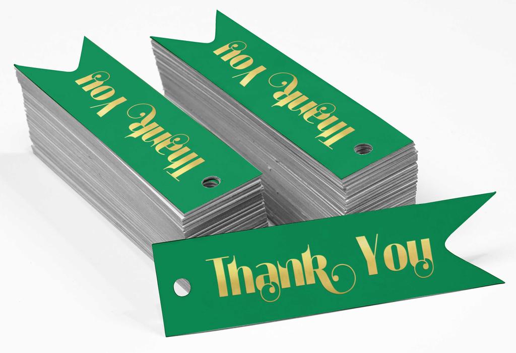 Inkdotpot Gold Foil Paper Hang Tags Thank You Bridal Shower Favor Tags 100