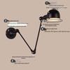 Nordic Industrial Retractable Swing Arm Wall Lamp - Modern Minimalist Design for Living Room or Bedroom