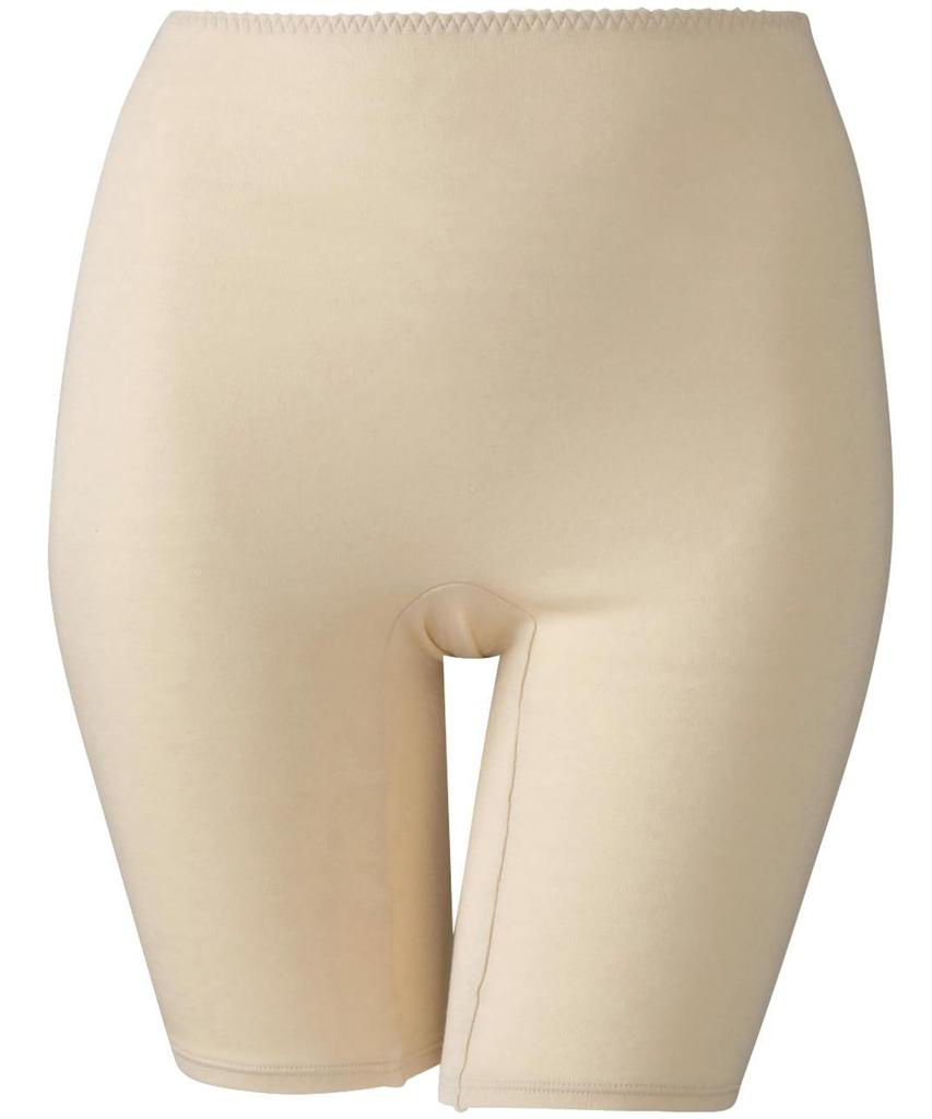 Wacoal Warm Innerwear Length Cotton Blend Warm and Soft Material Stays In Place UHK409 BE [Marshmallow Hot] Above-Knee (Body Fabric) Women's