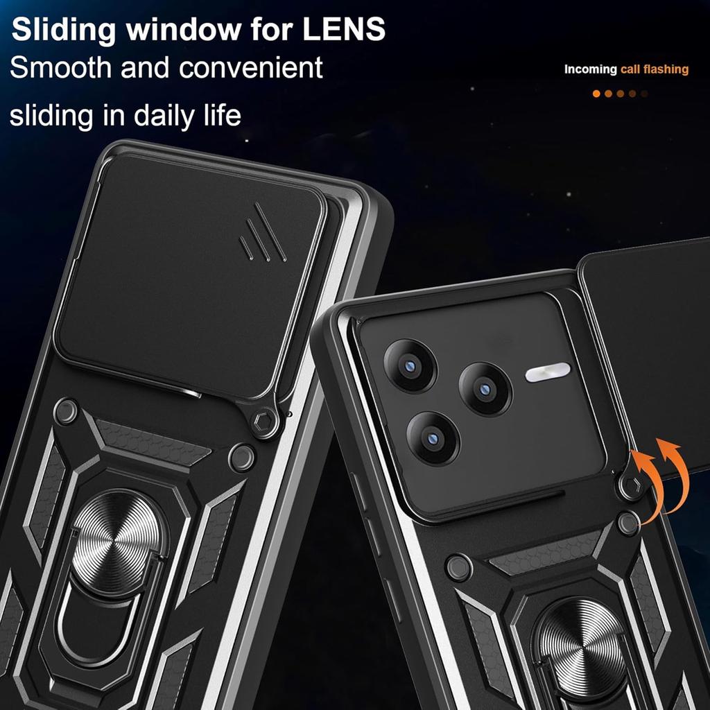 Armor Case For Xiaomi Poco F7 Pro F7 Ultra 5G Cover Lens Protection With Ring Magnetic Holder Coque Fundas Capa