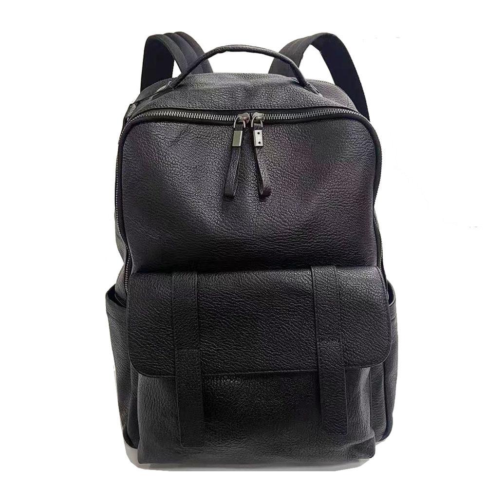 Wind All Leather Men'S Backpack Business Bag 14 Inch Tablet Backpack Large Capacity Travel Bag