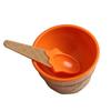2Pcs Lovely Ice Cream Dessert Bowl Spoon Tableware Kid Party Dinnerware Supplies