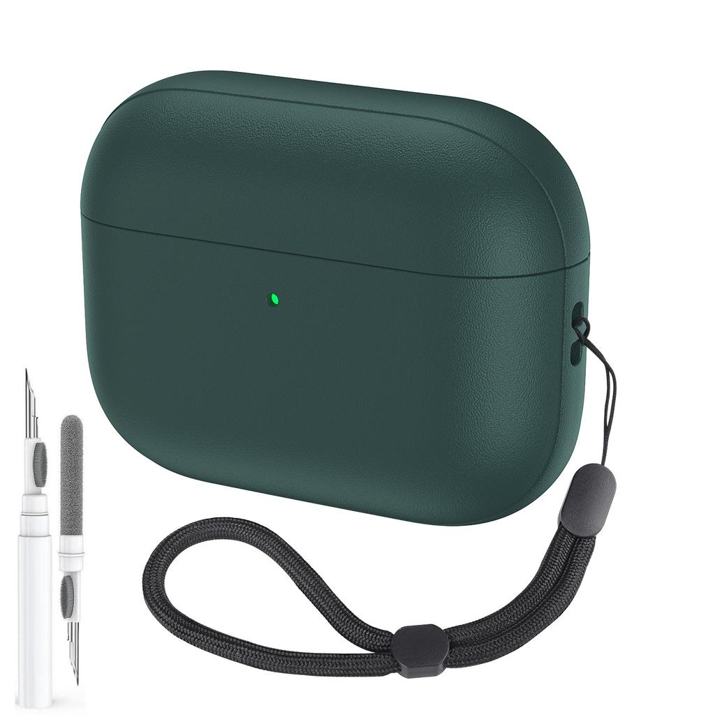 for AirPods Pro 3 Case Leather Texture Full-Body Protective For Airpods Pro 3rd Generation Case Cover with Lanyard & Cleaner Kit
