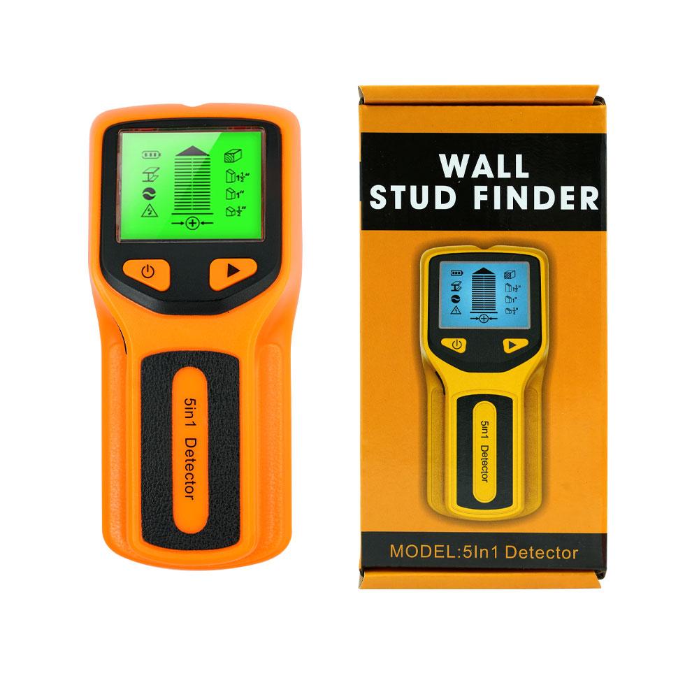 Handheld 5 in 1 Digital Wall Stud Detector Wood Scanner Metal Finder for Live AC Wires Cables PVC Water Pipe 3