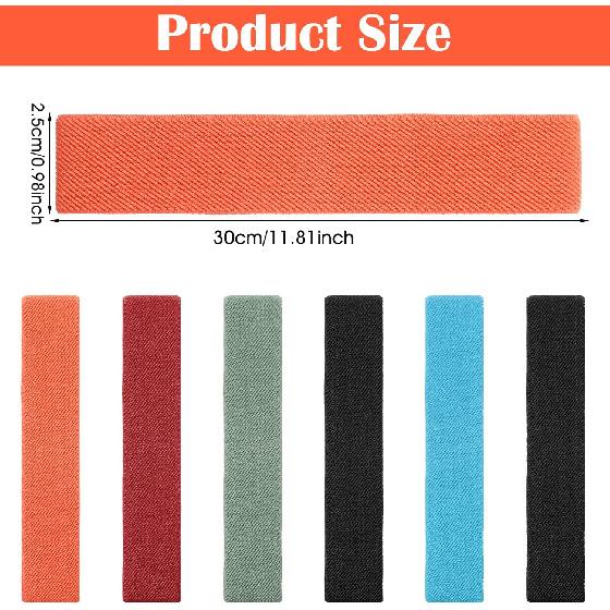 6 Pcs Lunch Box Fixing Band Bento Box Elastic Belt Elastic Cinch Straps Fixing Wrap Loop Belts for Office Classroom Picnic Camping Outdoors Meal Plan