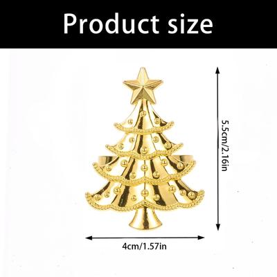 Rostfreie Feiertags-Serviettenringe Metall Tischhalter für Weihnachtsessen