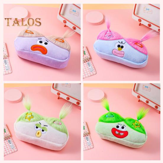 DIY Pencil Case Box Organizer Long Hair Doll Design Large Capacity Zipper Closure Pen Marker Drawing Tool Holder