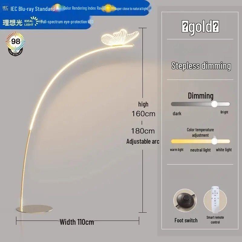 Butterfly Floor Lamp for Living Room: Eye-Care, Creative Design, Ideal for Study, Bedroom, or Lounge Atmosphere.