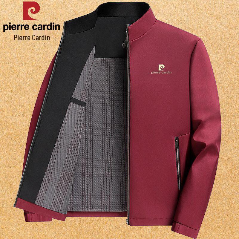 Pánská lehká bunda Pierre Cardin s límečkem do stojáčku - Jednobarevná, na jaro/podzim