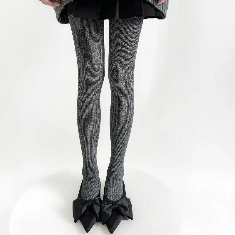 Women Tights Wool Cashmere Warm Thigh High Stockings Pantyhose Sexy Lingerie Hosiery Tight Pantyhose Leggings Autumn and Winter