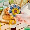 Crystal Gem Stone Fridge Magnets Wooden Cat Diamond Painting Bottle Opener Rhinestones Bottle Opening Tool  for Adults Beginner