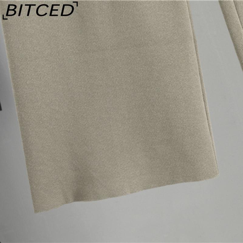 BITCED Spring and Autumn Laid-back Style Knitted Set, Sleeveless Vest, Sweater, Cardigan and Trousers, Three-piece Set