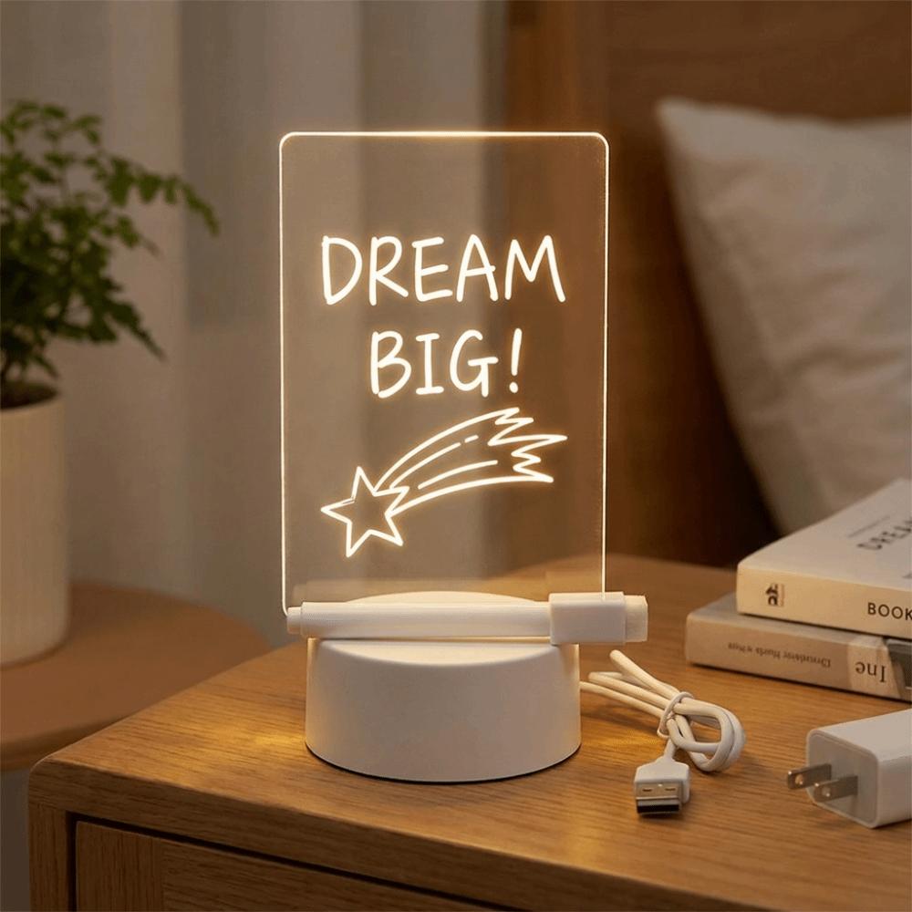 USB Powered LED Desk Lamp 3D Glow Effect Bedside Night Light  Bedside Lighting