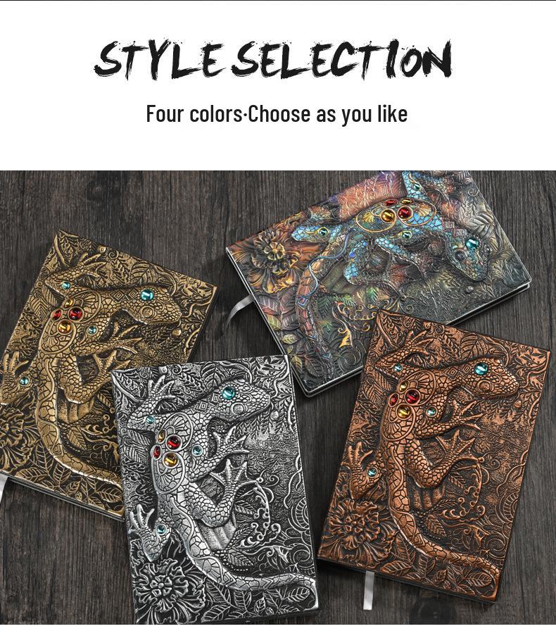 Personalized Lizard Gecko Hardcover Notebook: Exquisite Retro Design