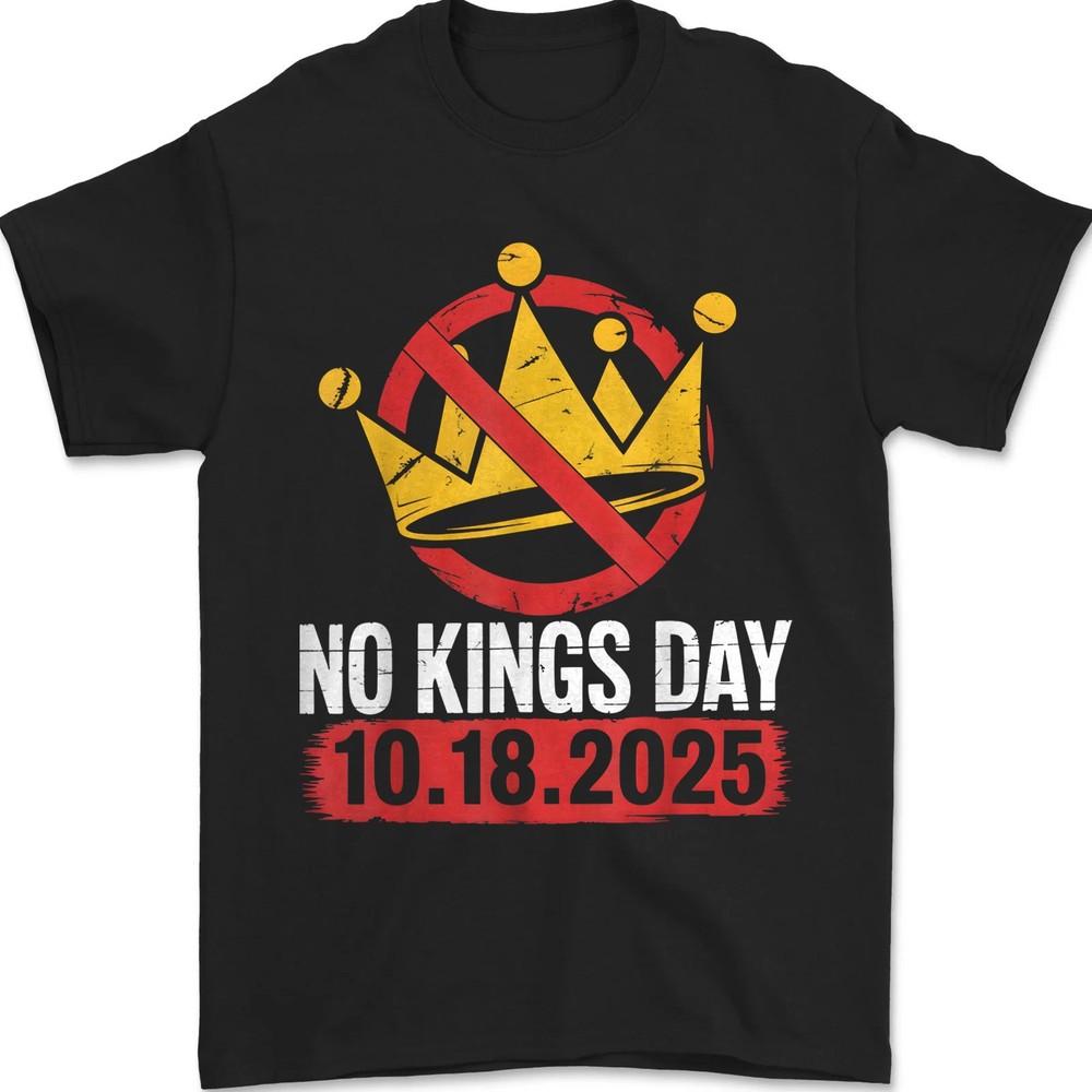 

No Kings Shirt Vintage America Flag 1776 October 18, No Kings In America T-Shirt S