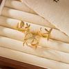 3Pcs/set Luxury Gold Color Starfish Shell Statement Ring for Women Multi Finger Statement Summer Beach Party Jewelry Gift