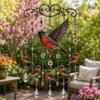 Bunte Vogel-Hängeornamente 2D Flach Hausdekoration Bastelarbeiten Kolibri Windspiel Hof