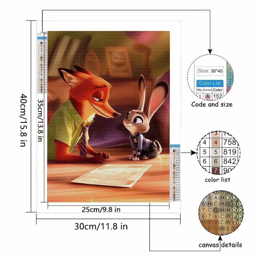 DIY Diamond Painting Judy Cross Stitch Kit Mosaic Art Diamond Painting Full Circle Diamond Home Decoration