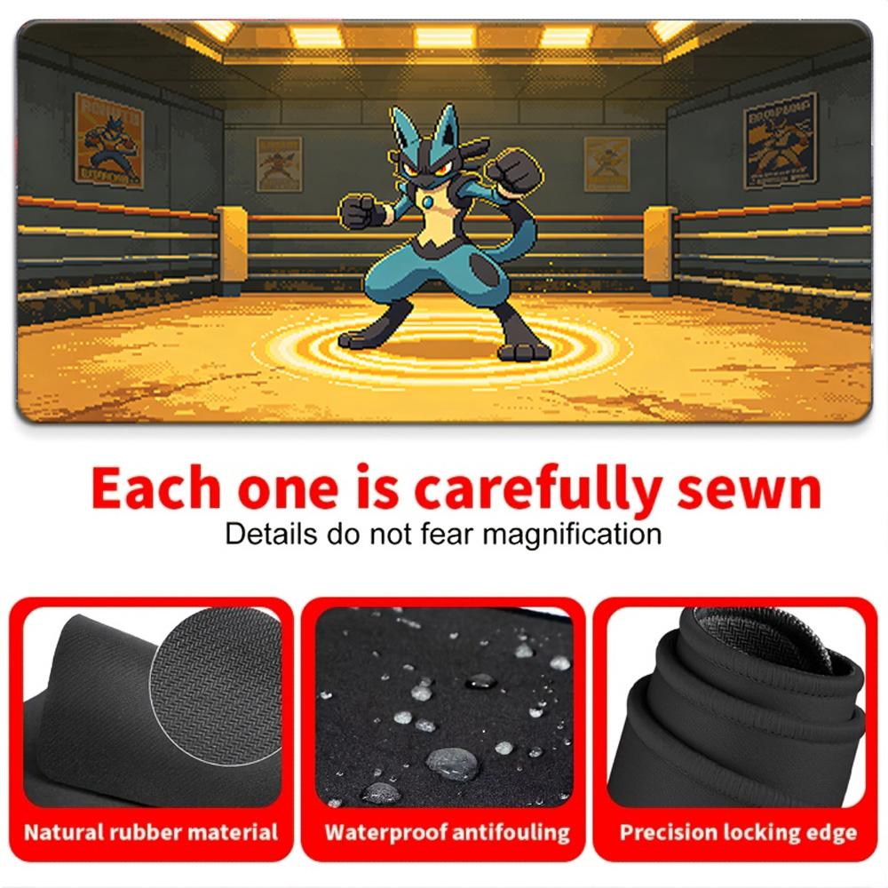 Lucario Ghost Pokemon Gaming Mouse Pad NonSlip Desk Mat 30x80x0.2cm