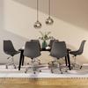 Day and Night - Day and Night Swivel Dining Chairs 6 Units Dark Gray Fabric