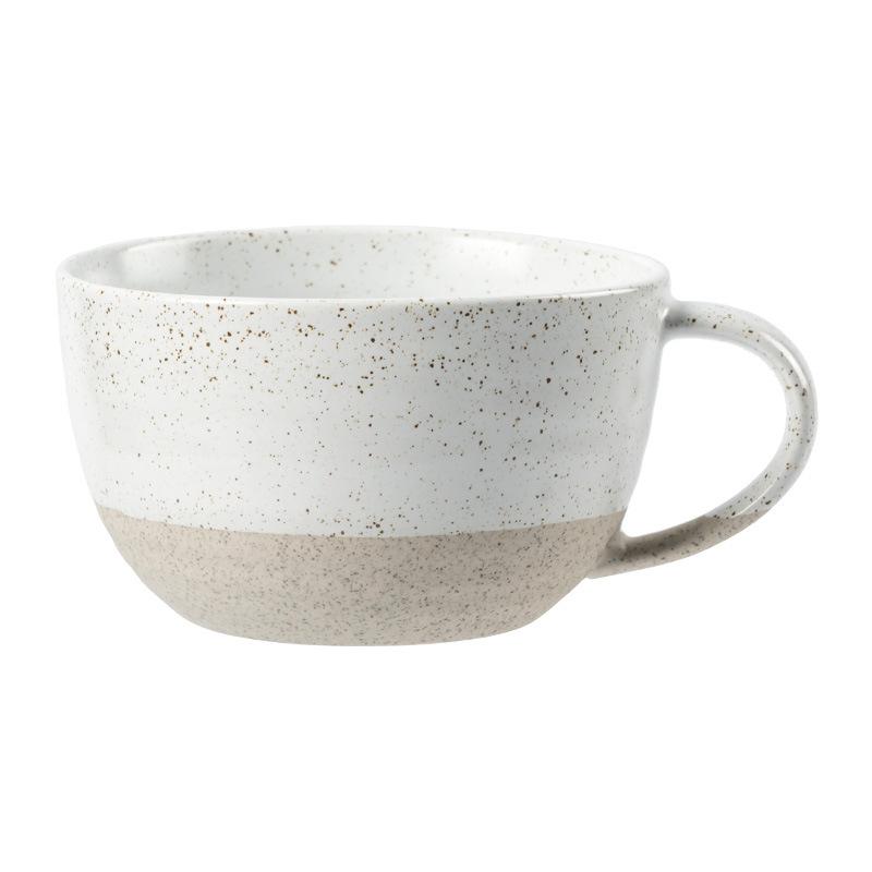 Чашка для завтрака дома высокой ценности Большая чашка Японская ретро керамическая кружка Большая чашка Кофейная чашка 600ml