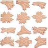 NOUVEAU Circuit de Train en Bois Toutes Sortes de Voies en Y Bifurcation Accessoires de Voie en Bois de Hêtre Convient pour Jouet de Circuit en Bois Thomos
