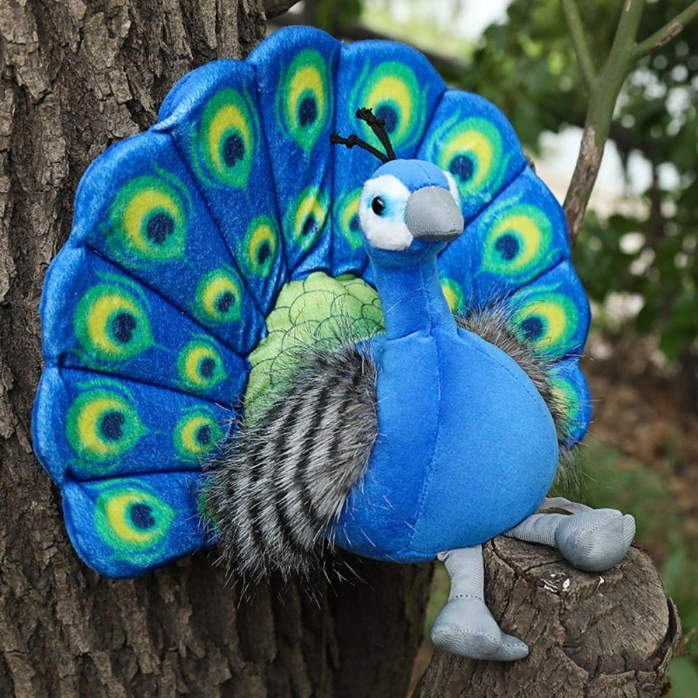 Spreads Tail Simulation Peacock Plush Toys PP Cotton Baby Peacock Plush Toys  Room Decoration