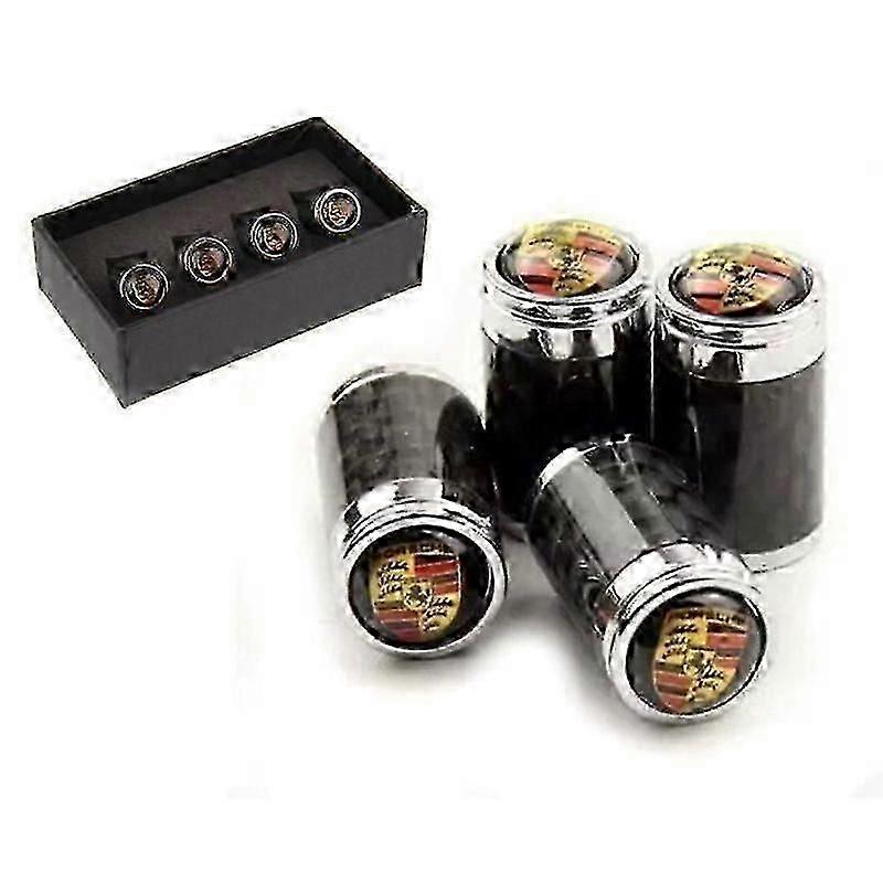 Carbon Fiber Wheel Valve Caps For Porsche Car
