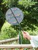 Durable Vintage Handheld Bamboo Fan with Embroidery for Summer Portable Hanfu Waist Fan Foldable Round Fan