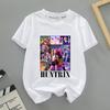 Kpop Lovci démonů Dětské oblečení Tričko s krátkým rukávem Kpop Lovci démonů Tygří Harajuku Tričko pro chlapce dívky Dárek