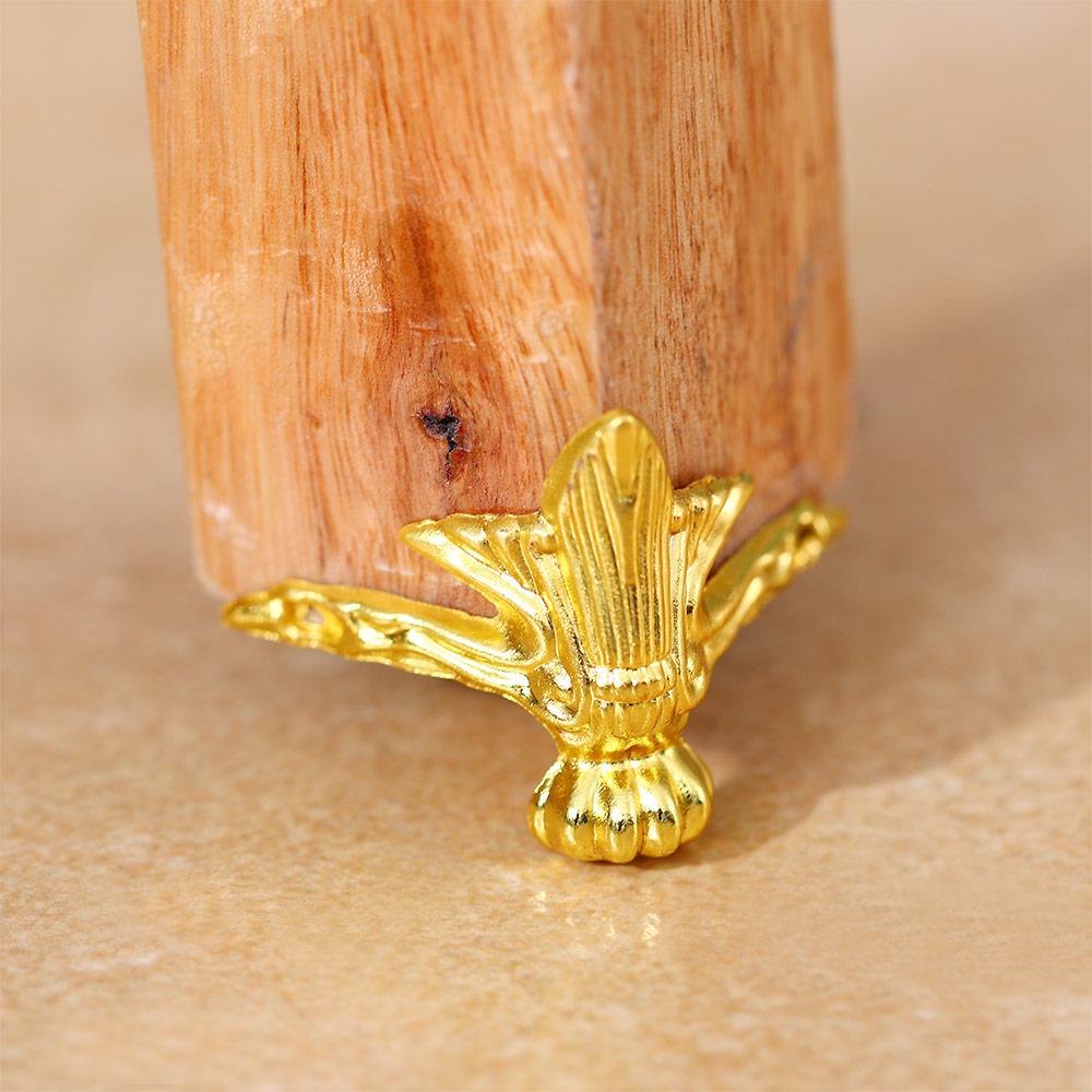 4pcs Antique Hardware Protector Jewelry Box Furniture Part Feet Leg Corner Furniture Leg Corner Bracket