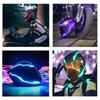 New Motorcycle Helmet Light 4 In 1 EL Light 3 Mode Led Helmet Light Night Riding Signal Helmet Strip Decoration Accessories Kit