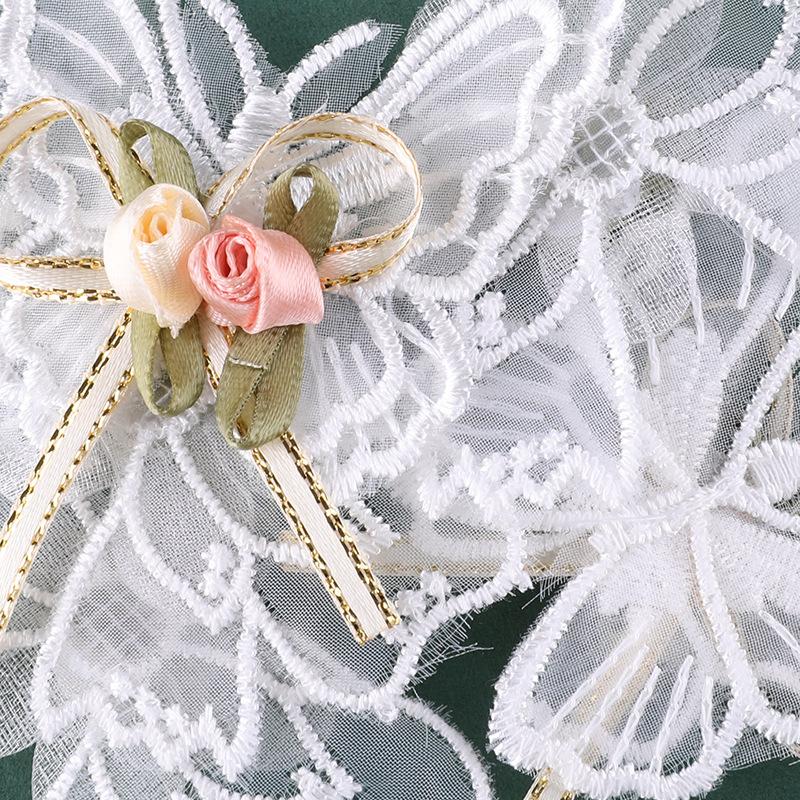 Cute Cartoon Mesh Bow Lace Embroidery Sticker DIY Hand Account Accessories Accessories Brooch Hairpin Hair Accessories Accessories
