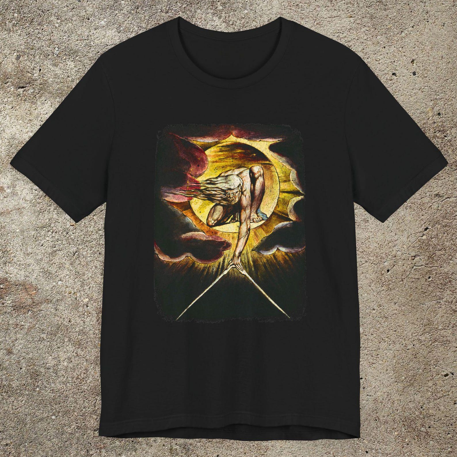 occult graphic tee, urizen print tshirt, mythology print, unisex top S