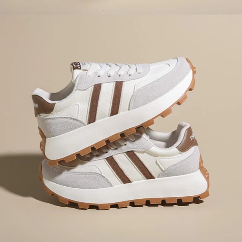 Women Shoes Thick Bottom Sneakers for Women Leather Vulcanise Shoe Breathable Casual Shoe Tenis Mujer Forrest Gump Shoes