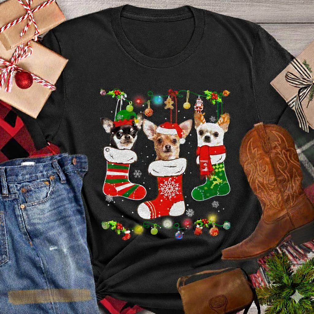 NEW Cute Christmas Dog Heavy Cotton Black T shirt S-5XL CM566 XL