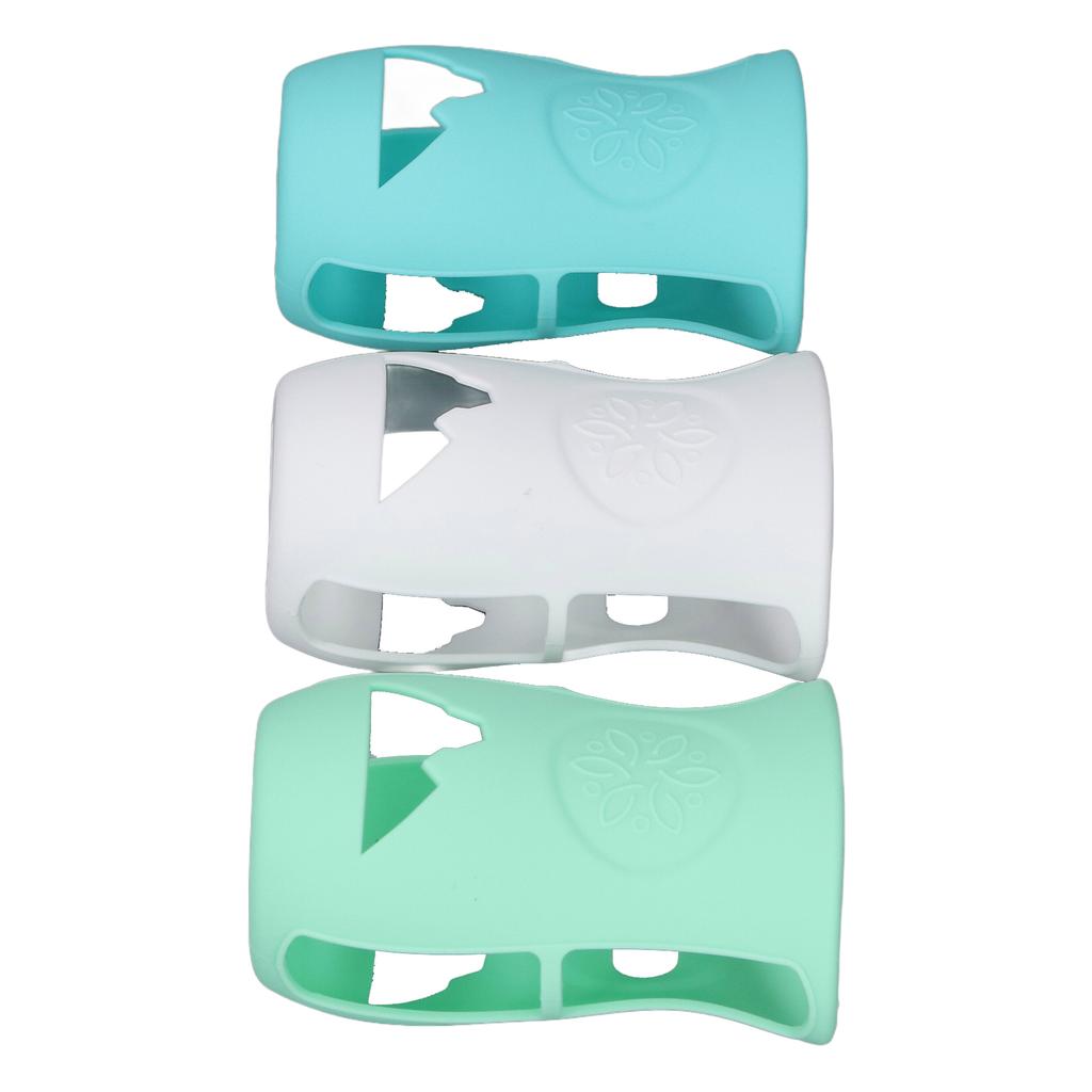 3pcs Bottle Silicone Sleeve Shatter Proof Silicone Bottle Cover Anti Flowing Sleeve for Glass Baby Bottles 8 Oz Series