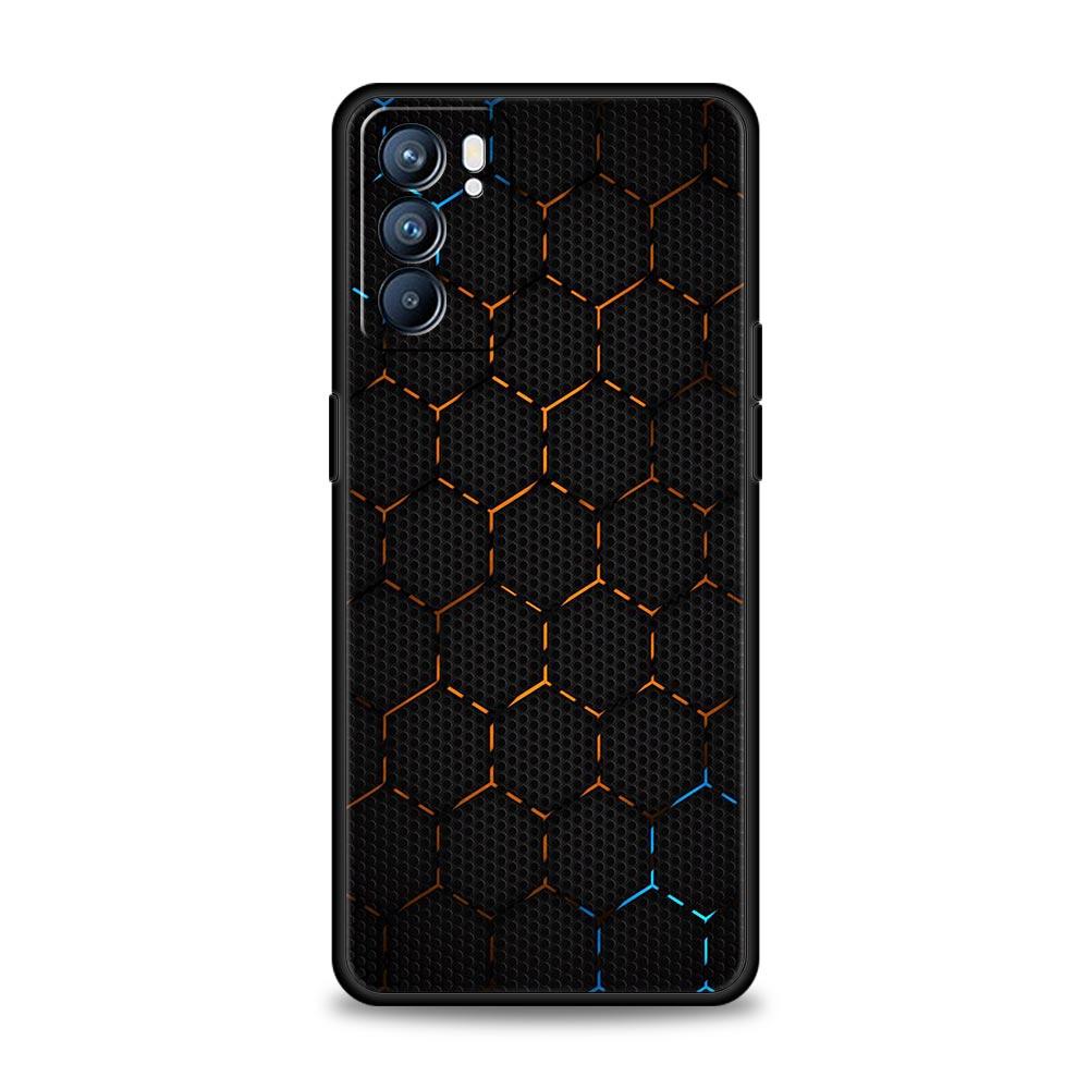 

Чехол из углеродного волокна для Oppo Find X6 Pro X5 A54 A53 A52 A9 2020 A15 A95 A17 A16 A76 A74 A57 Reno7 Reno6 Pro Plus 5G Черная крышка Reno7 Pro 5G