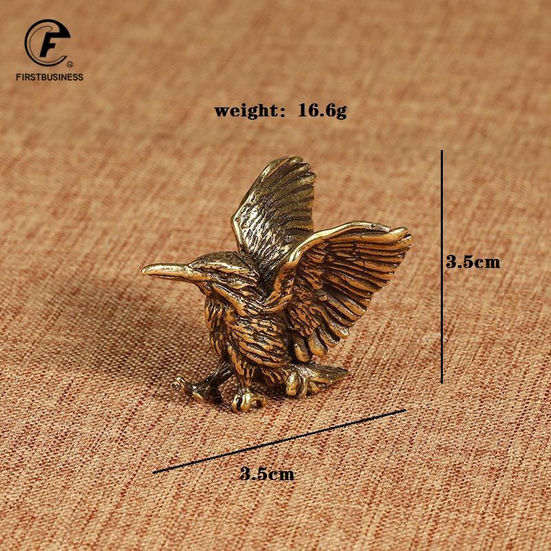 

Brass Solid Copper Open Wing Mini Eagle Bird Art Model Home Living Room Office Tea House Yoga Room Decor Statues Sculpture Gift