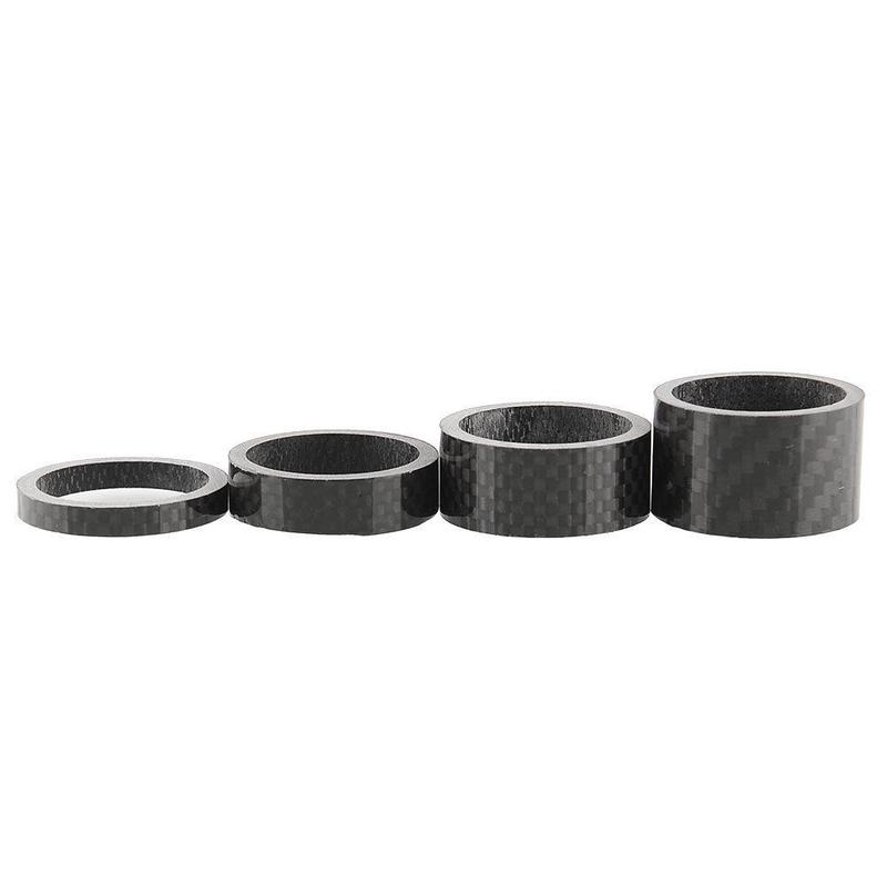 4 Peças Espaçadores de Headset de Fibra de Carbono 5/10/15/20mm de Espessura para Guidão de Bicicleta de 28,6mm
