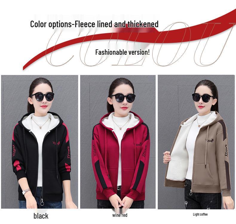 Woodpecker Women's Fleece-Lined Hooded Embroidered Coat: Autumn/Winter 2025 Fashion